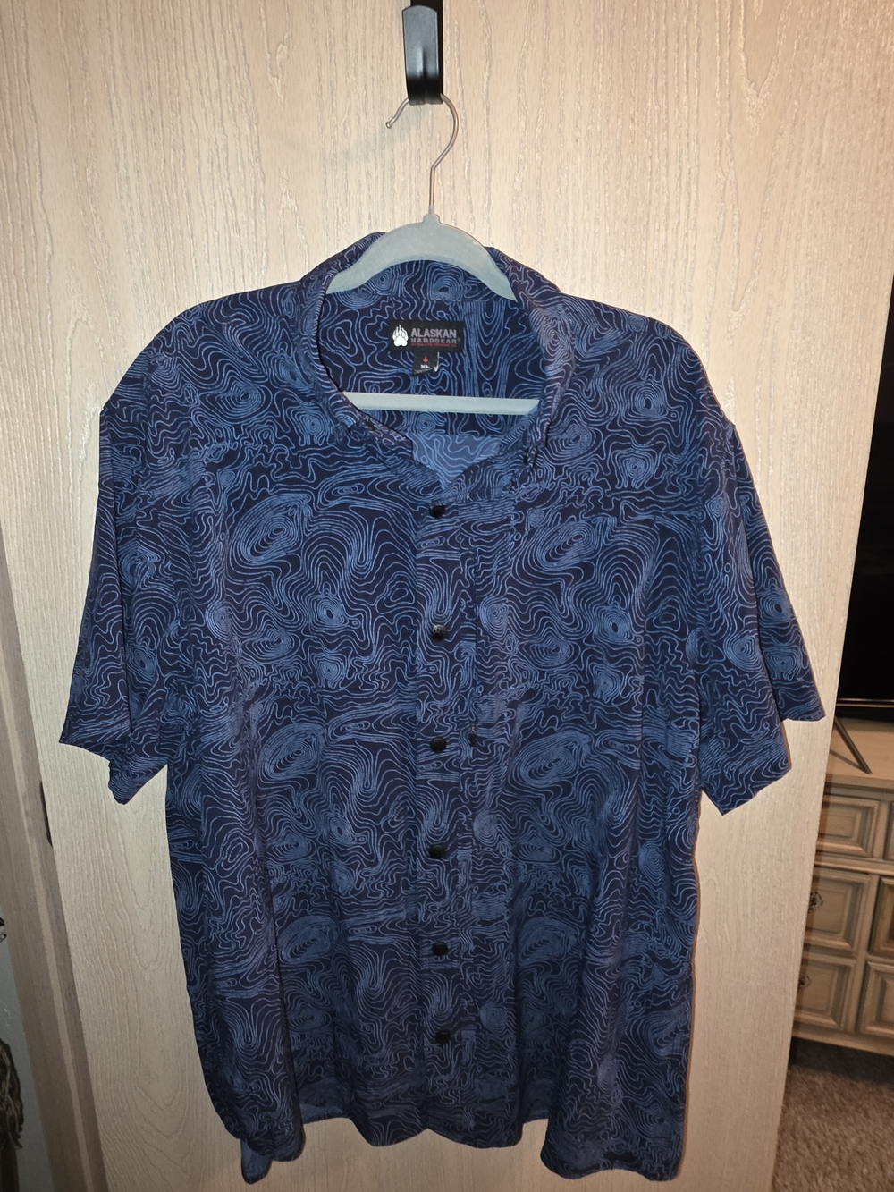 Navy Short-Sleeve Button Down Shirt
